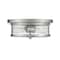 Z-Lite Savannah 2 Light Flush Mount, Brushed Nickel & Clear 462F11-BN - alternate 6